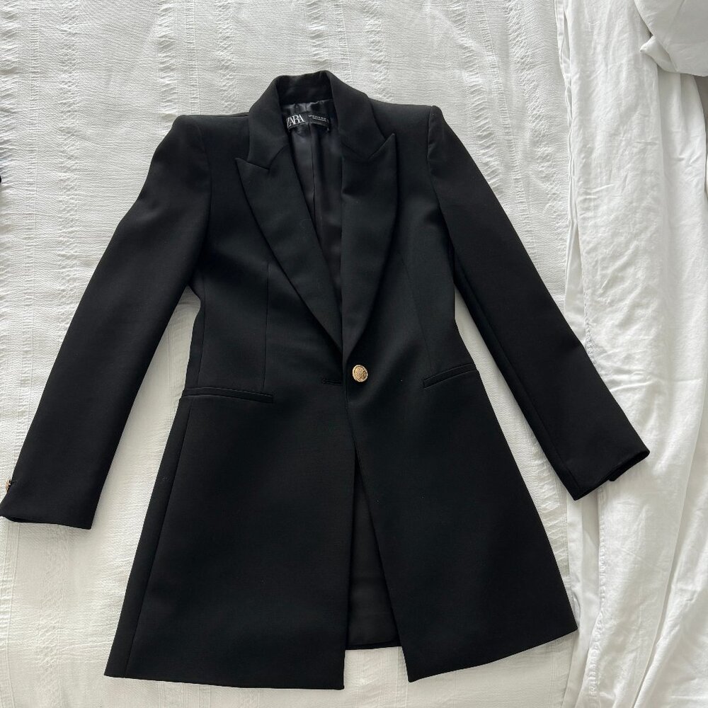 Zara Black Blazer-Long style